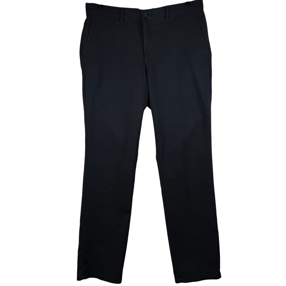 Alfani Chino Pants Mens 32x32 Black Slim Stretch Cotton Blend Dress Slacks
